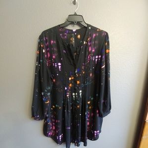 Black button down tunic